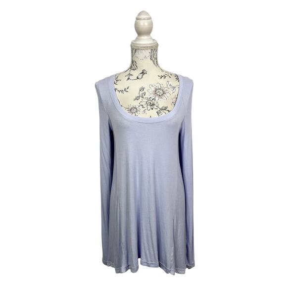 Free People Oversized Thermal Flowy January Long Sleeve Lilac Top Size M NWT - Picture 3 of 10